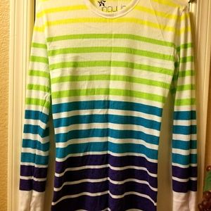 PacSun Nollie bright multi colored striped shirt